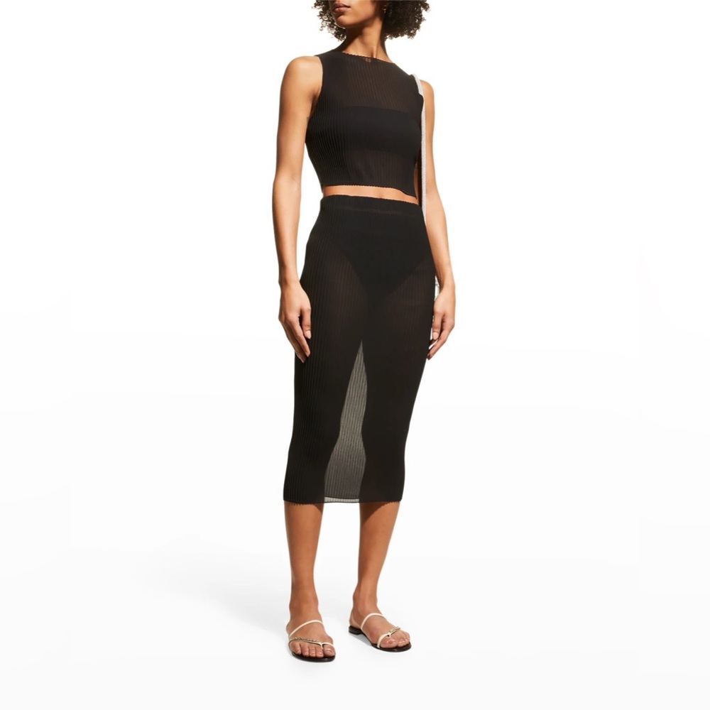 Anemos Pleated sheer skirt